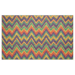 Colorful Faux Glitter Chevron Zigzag Pattern 2 Fabric