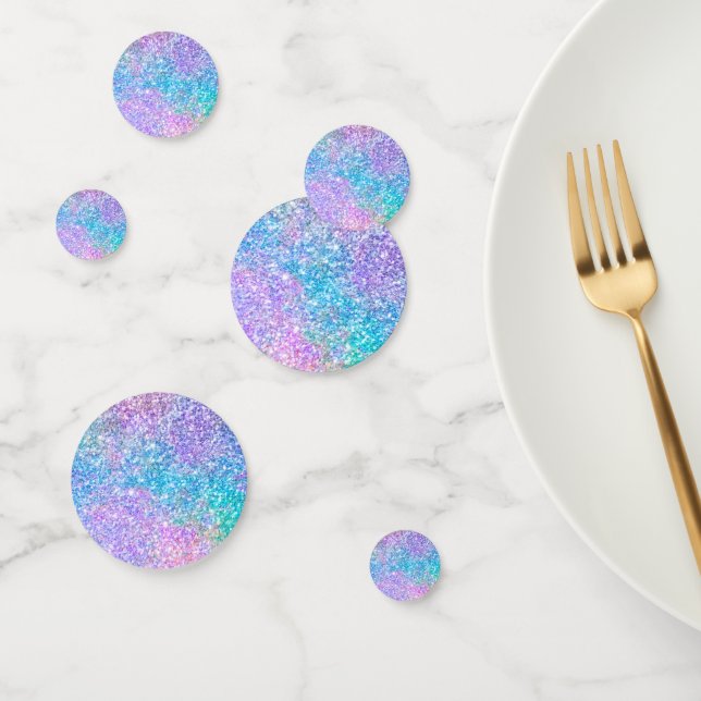 Colorful faux glitter print confetti (Group)