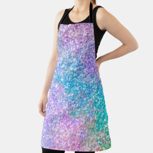Colorful faux glitter seamless pattern apron
