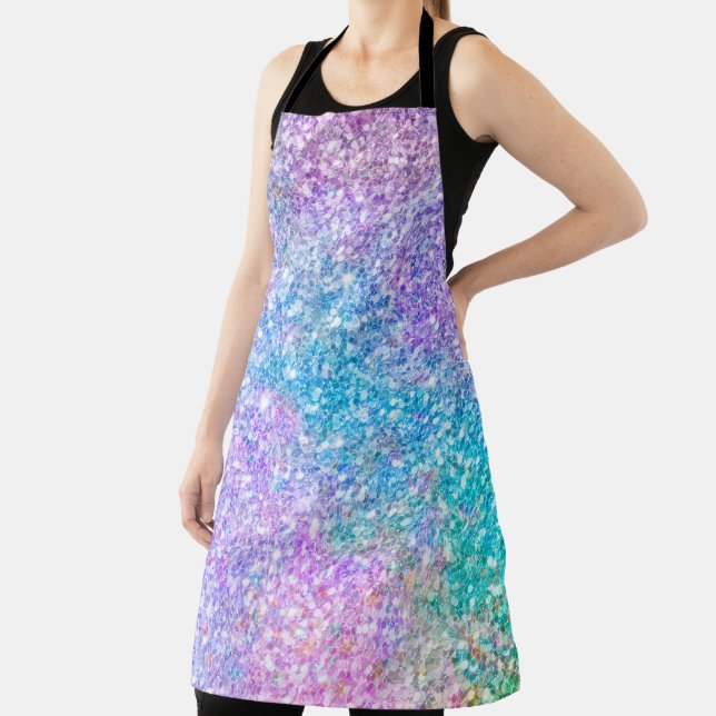 Colorful faux glitter seamless pattern apron (Insitu)