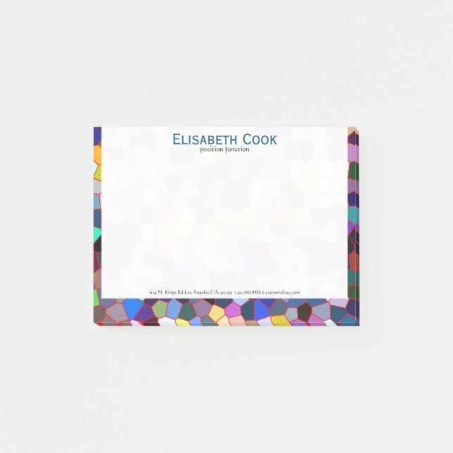 Colorful Faux Stained Glass Look 2 Post-it Notes (Front)