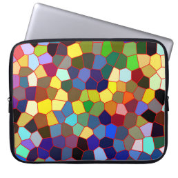 Colorful Faux Stained Glass Look Laptop Sleeve