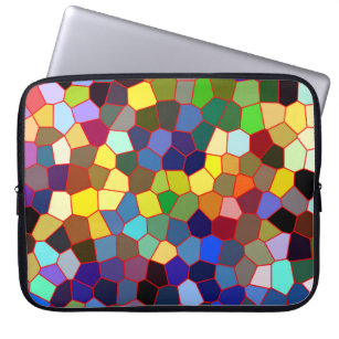 Colorful Faux Stained Glass Look Laptop Sleeve