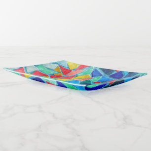 Colorful Faux Stones Mosaic Pattern Trinket Tray