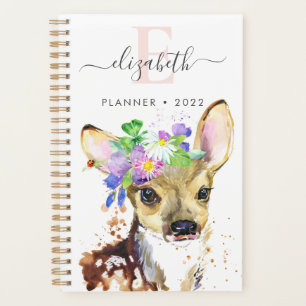 Colorful Fawn Spiral Photo Planner