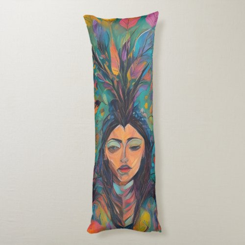 Colorful Feather Body Pillow