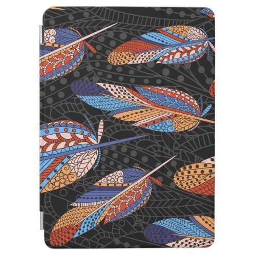 Colorful Feather Pattern Seamless Background iPad Air Cover