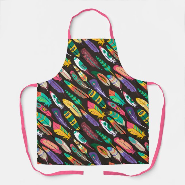 Colorful Feathers Apron (Front)