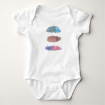 Colorful Feathers baby onsie
