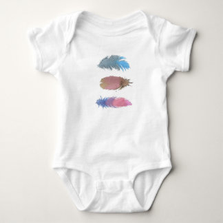 Colorful Feathers baby onsie Baby Bodysuit