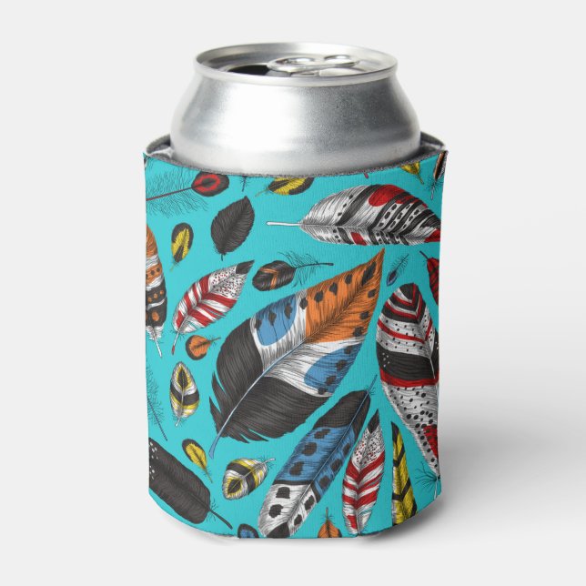 Colorful feathers can cooler (Can Front)