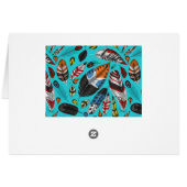 Colorful feathers cards (Back Horizontal)