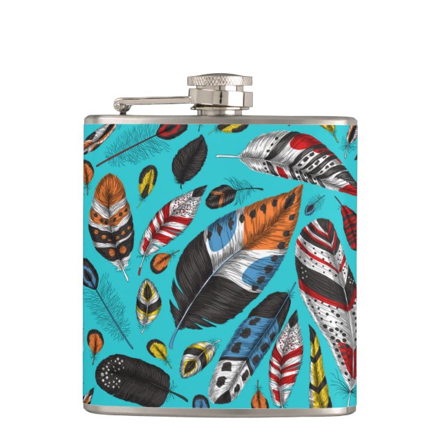 Colorful feathers flask (Front)