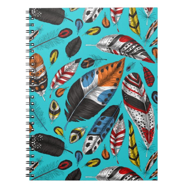 Colorful feathers notebook (Front)