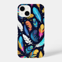 Colorful Feathers Pattern Phone Case 