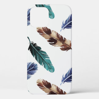 Colorful Feathers Tribal Texture iPhone 12 Case