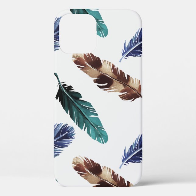 Colorful Feathers Tribal Texture Case-Mate iPhone Case (Back)