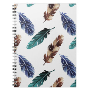 Colorful Feathers Tribal Texture Notebook