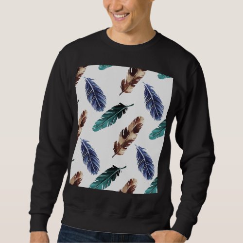 Colorful Feathers Tribal Texture Sweatshirt
