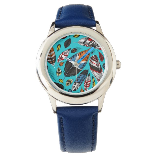 Colorful feathers watch (Front)