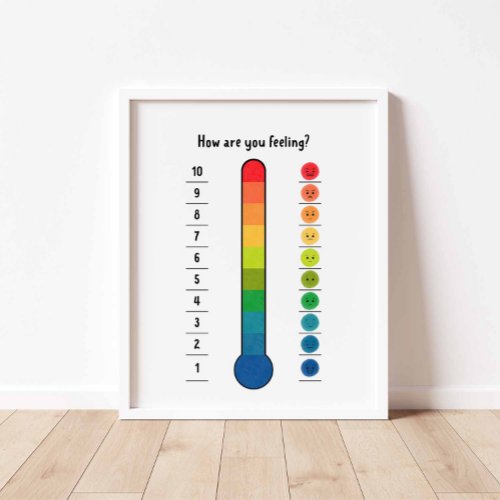 Colorful Feelings thermometer poster