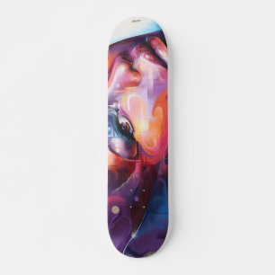 Colorful Female Art Skateboard
