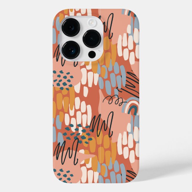 colorful feminine abstract mosaic Case-Mate iPhone case (Back)