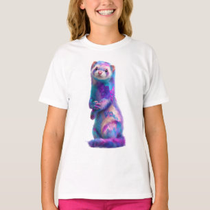 Colorful Ferret Art Kids T-Shirt