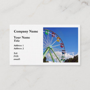 Colorful Ferris Wheel Business Card