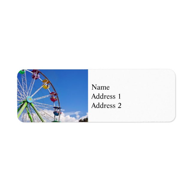 Colorful Ferris Wheel Label (Front)