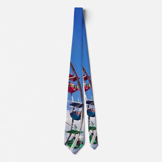 Colorful Ferris Wheel Neck Tie (Front)