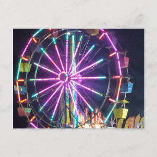 Colorful Ferris Wheel Postcard