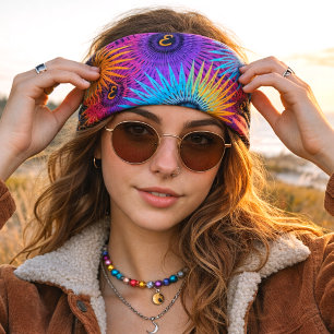 Colorful Festival Spiral Wheel Bandana