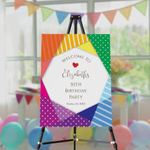 Colorful Festival Themed 30th Birthday Welcome