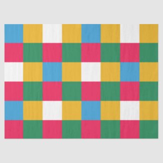 Colorful Festive Checkerboard Tissue Paper