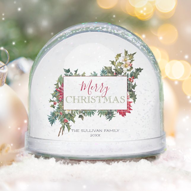 Colorful Festive Christmas Floral Snow Globe (Creator Uploaded)