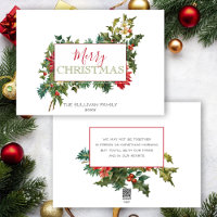 Colorful Festive Christmas Floral w/Label