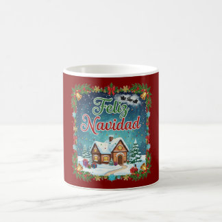 Colorful festive Christmas mug