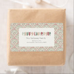 Colorful Festive Christmas Return Address Package Label<br><div class="desc">This colorful festive Christmas return address package label is perfect for your fun, creative, bright Christmas. It's unique, playful modern font in red, boho tan, and light and dark green, make for a happy seasonal feel. If your looking to brighten up your loved ones' dark winter with some cute holiday...</div>