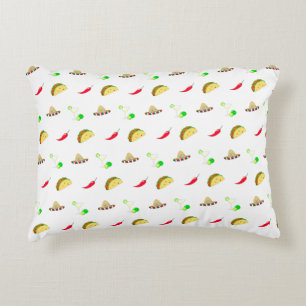 Colorful Festive Cinco de Mayo 2025 Dancing Cactus Accent Pillow