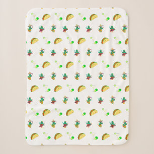 Colorful Festive Cinco de Mayo 2025 Dancing Cactus Sherpa Blanket