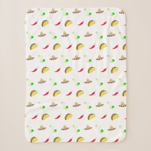 Colorful Festive Cinco de Mayo 2025 Dancing Cactus Sherpa Blanket