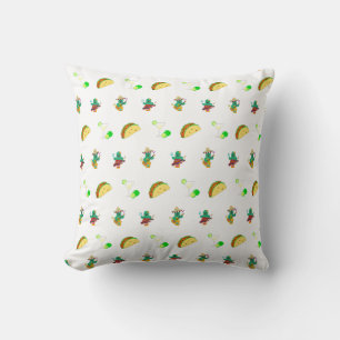 Colorful Festive Cinco de Mayo 2025 Dancing Cactus Throw Pillow
