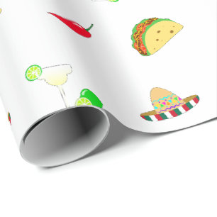 Colorful Festive Cinco de Mayo 2025 Dancing Cactus Wrapping Paper