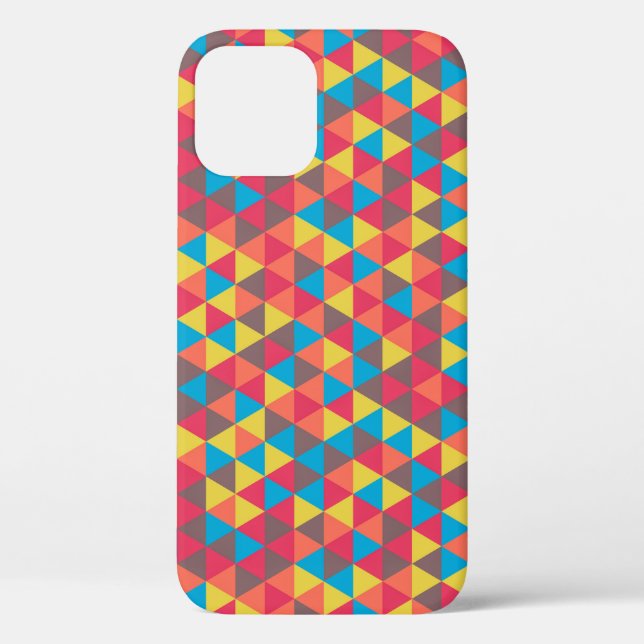 Colorful Festive Geometric Triangles Pattern | Case-Mate iPhone Case (Back)
