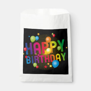 Colorful Festive Happy Birthday   Favor Bag