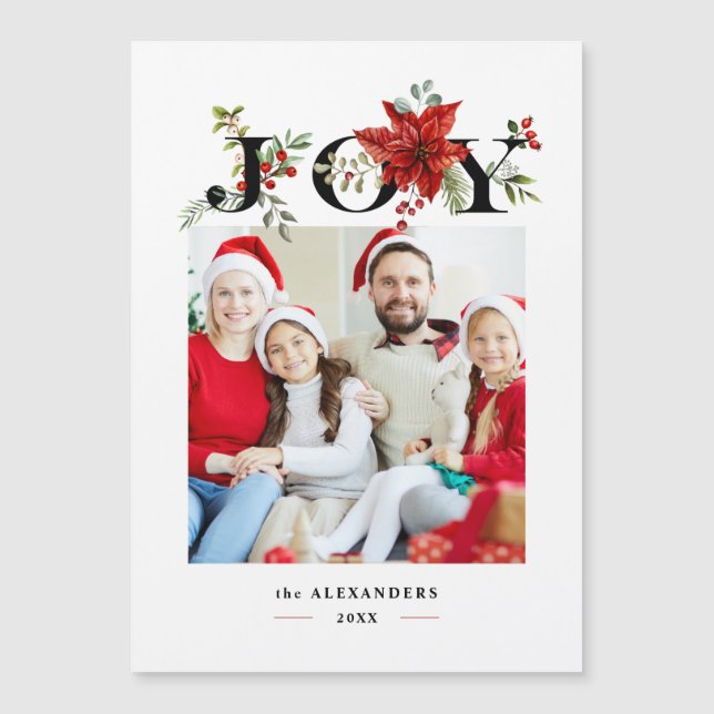 Colorful Festive Joy w/Poinsettias and Berries (Front)