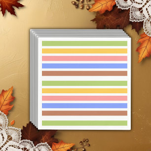 Colorful Festive Little Turkey Baby Shower Napkins