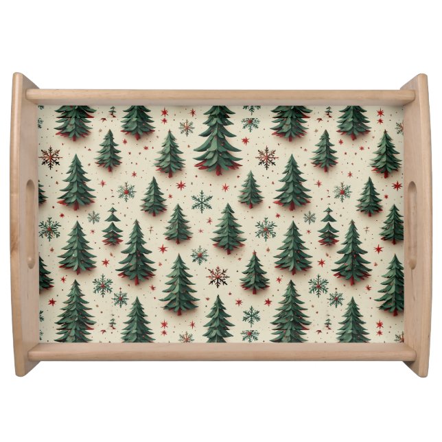 Colorful Festive Pattern Serving Tray (Front)