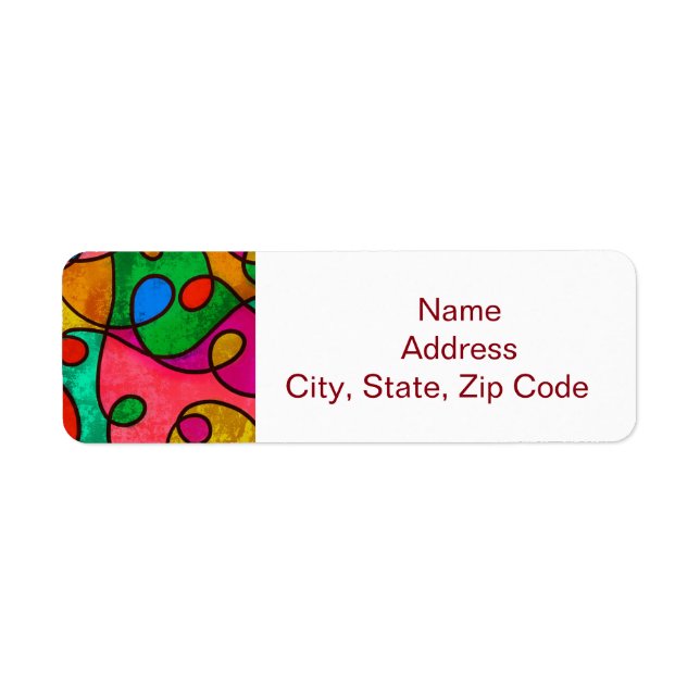Colorful Festive Rainbow Textured Label (Front)
